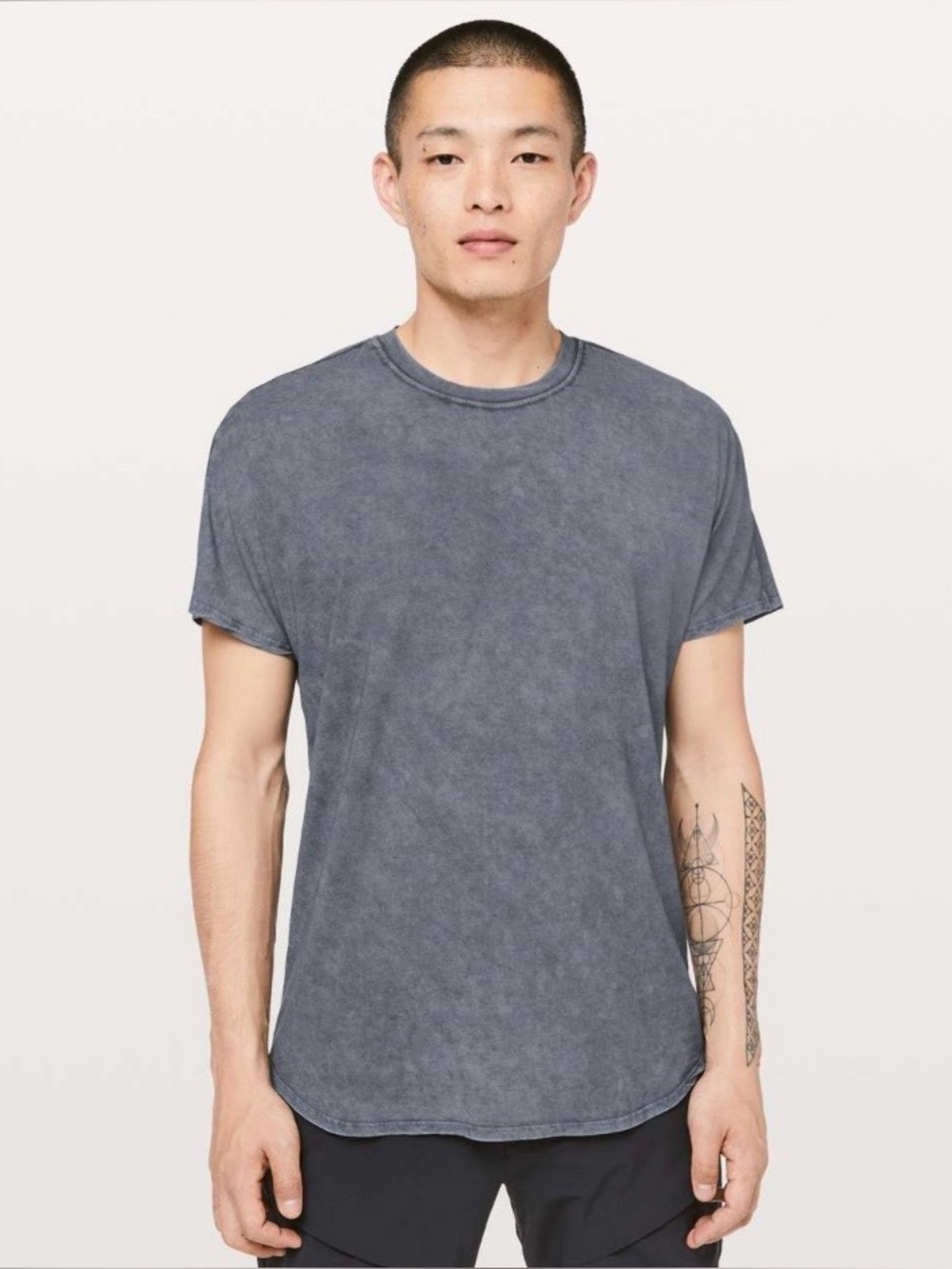 Lululemon Labs Delta Short Sleeve, Sun Wash Cyberspace Gray, XL